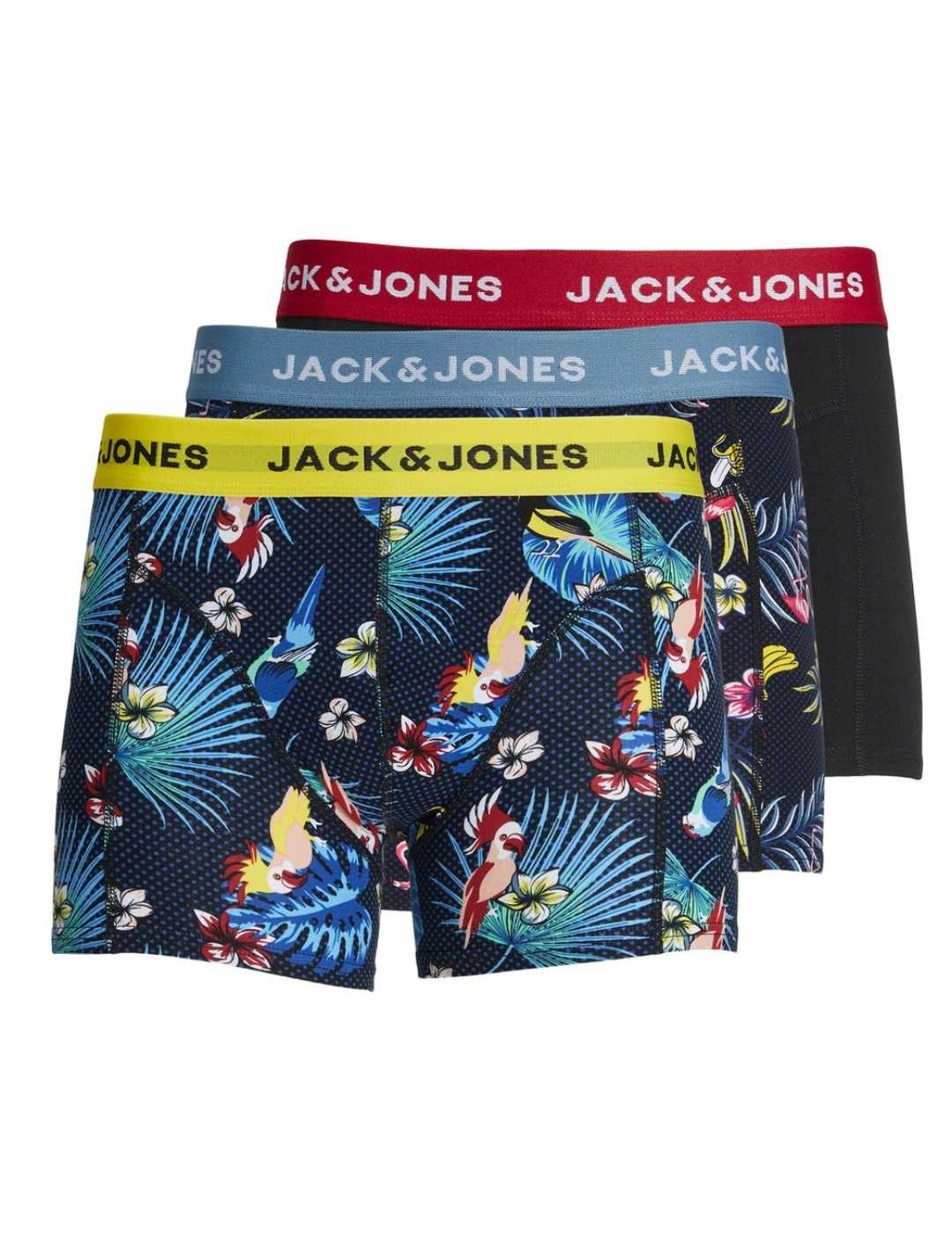 Pack de 3 boxer Jack&Jones estampado tropical para hombre