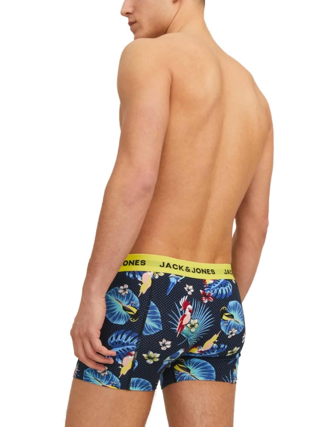 Pack de 3 boxer Jack&Jones estampado tropical para hombre