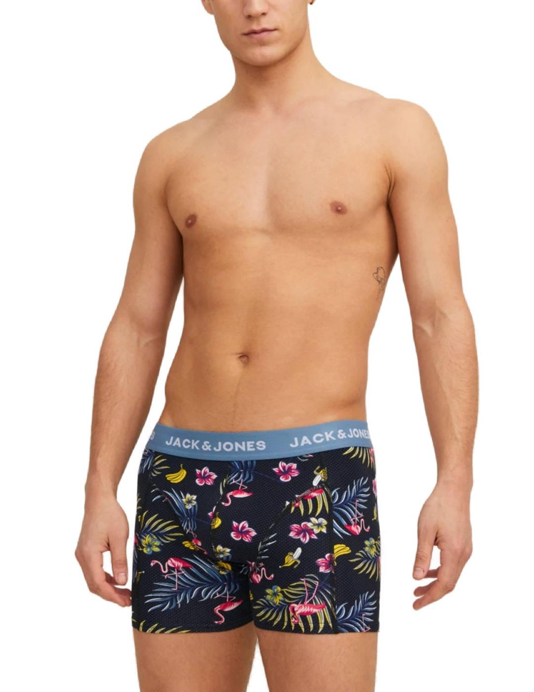Pack de 3 boxer Jack&Jones estampado tropical para hombre