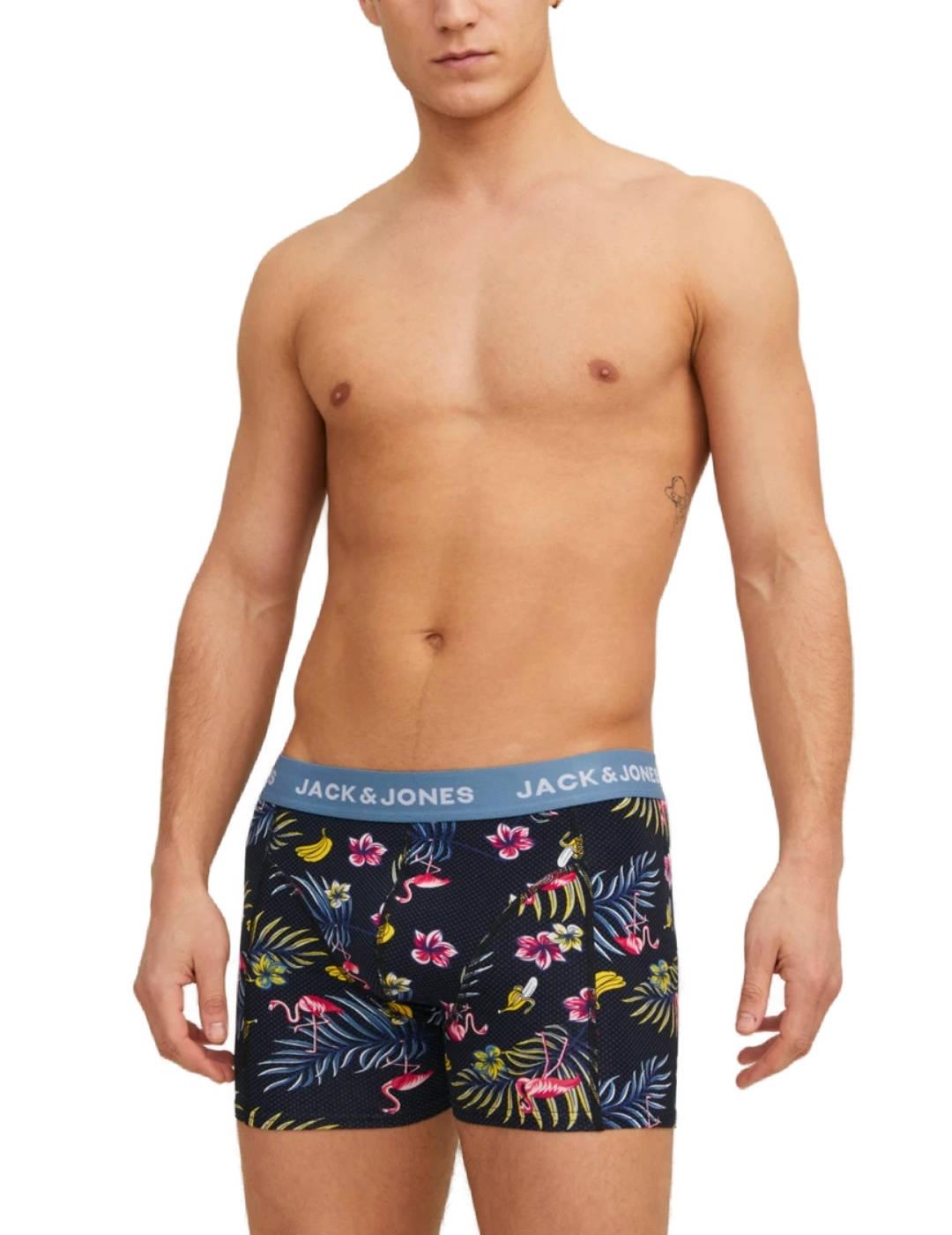 Pack de 3 boxer Jack&Jones estampado tropical para hombre