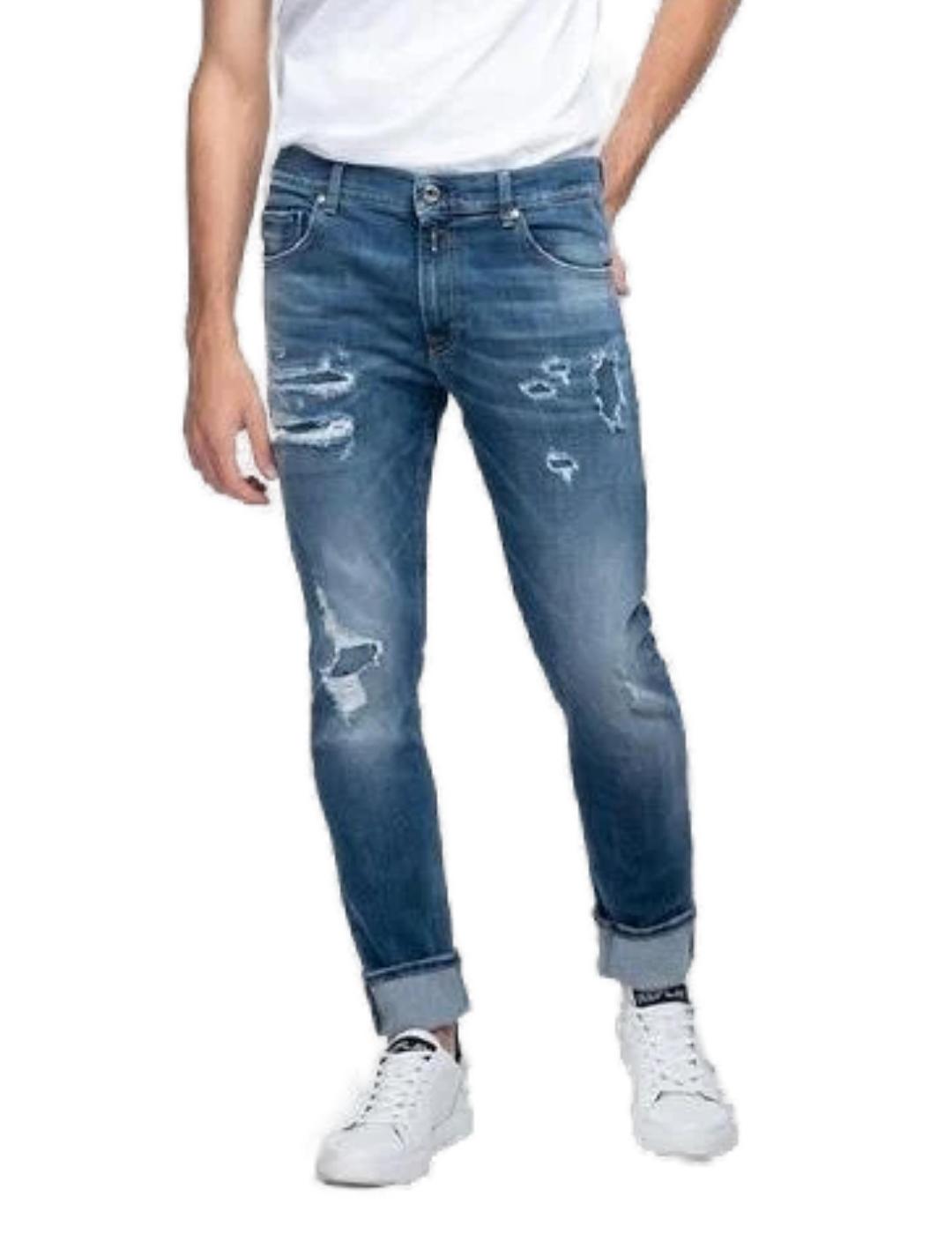 Pantalón vaquero Replay slim Mickym para hombre