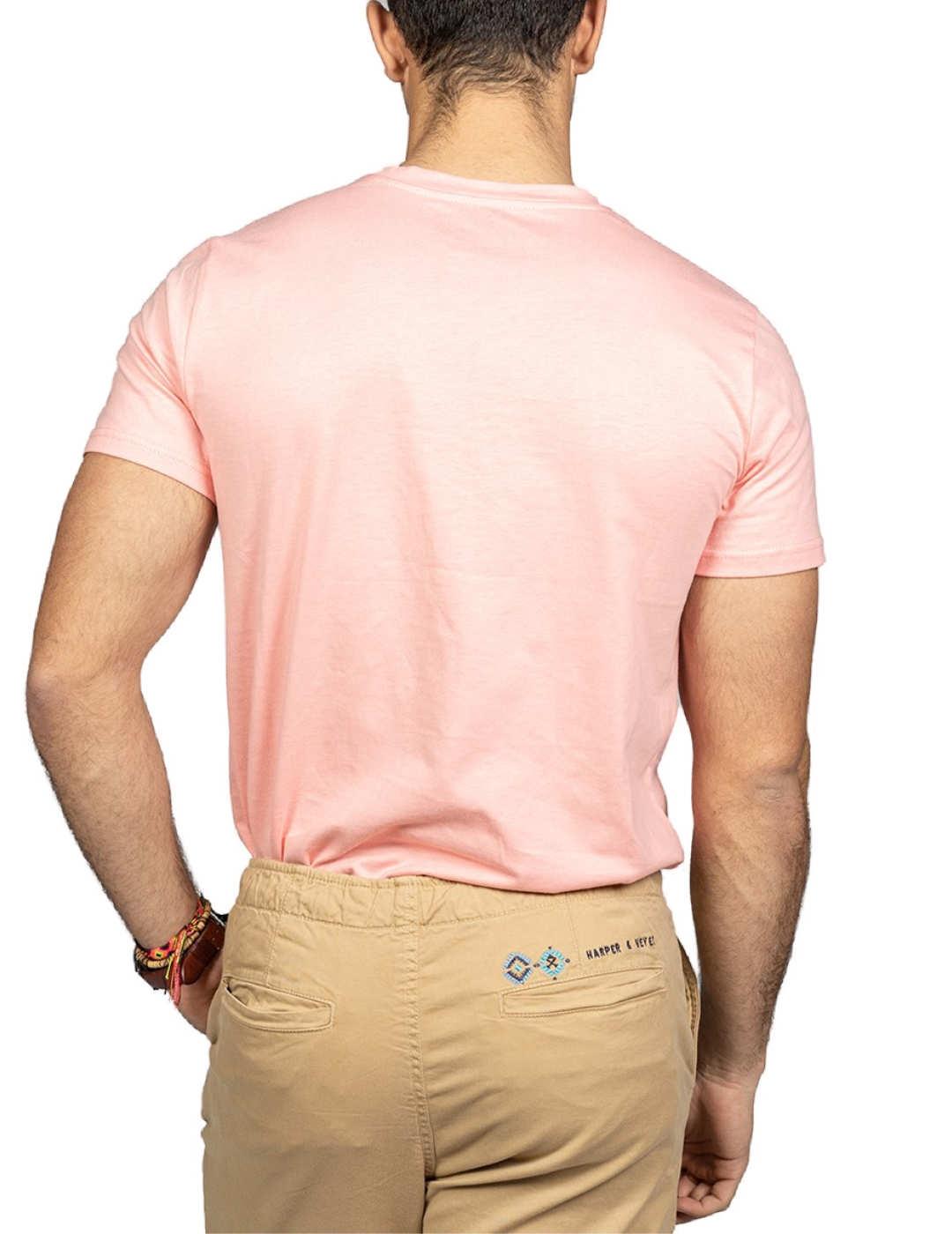 Camiseta Harper Paradise coral manga corta para hombre