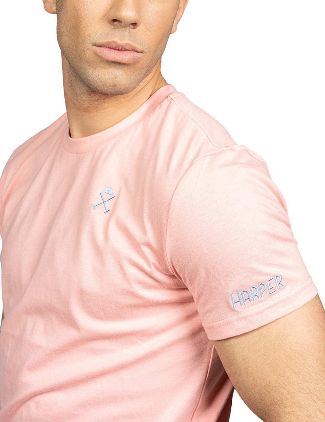 Camiseta Harper Paradise coral manga corta para hombre