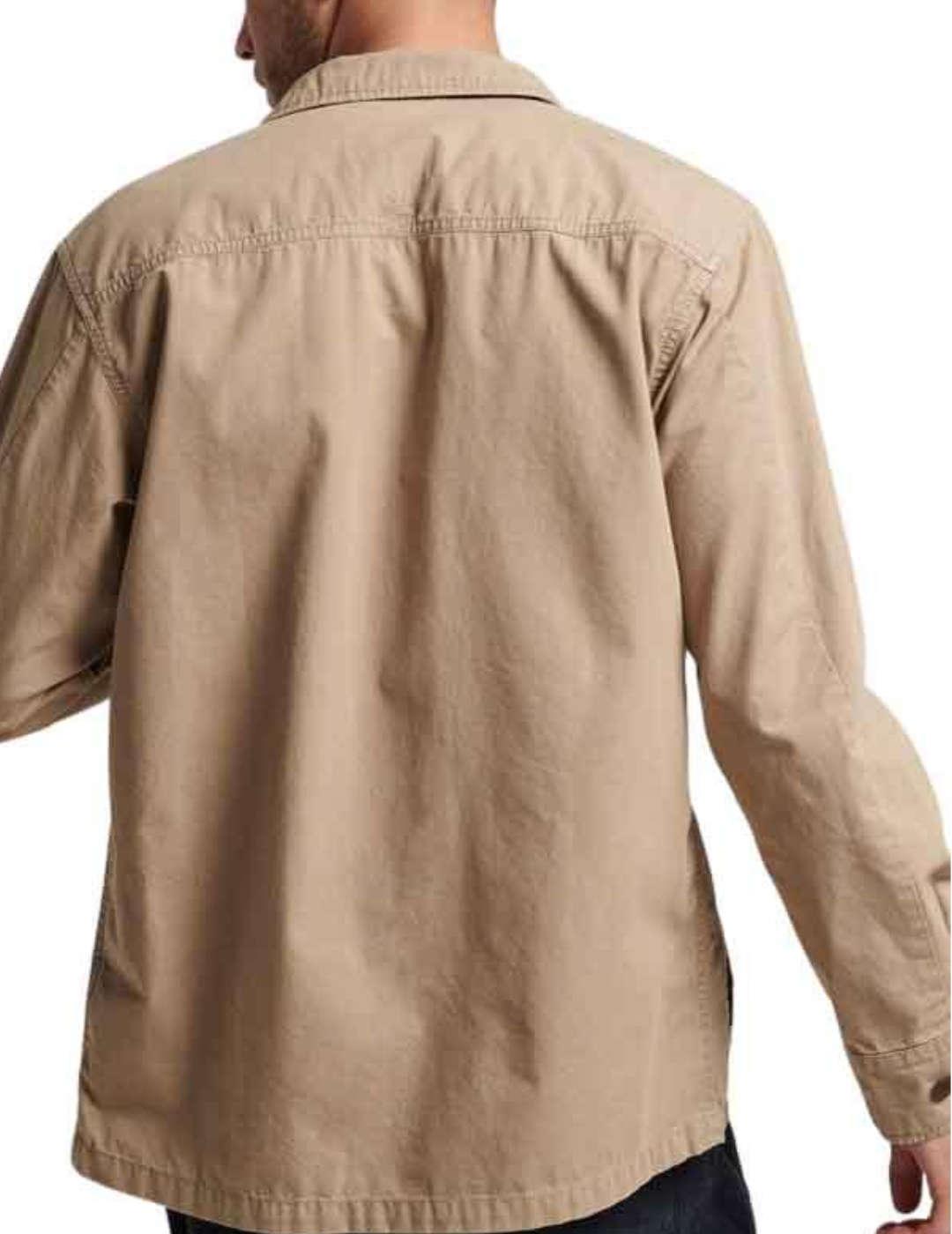 Sobrecamisa Supedry Combat beige para hombre