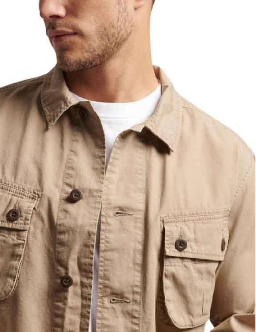 Sobrecamisa Supedry Combat beige para hombre