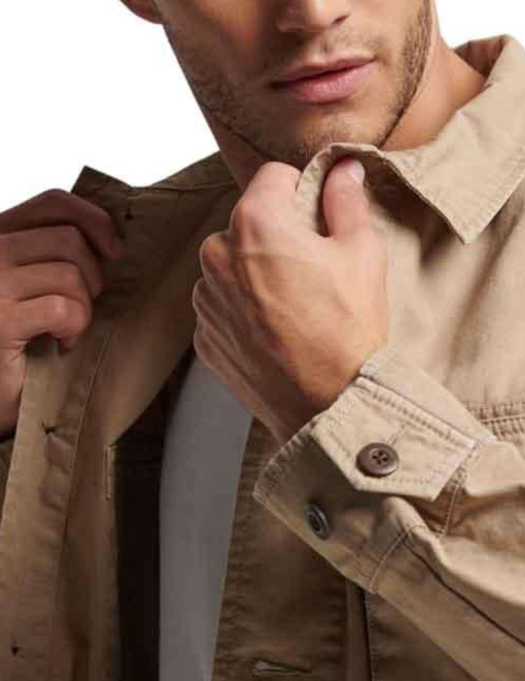 Sobrecamisa Supedry Combat beige para hombre