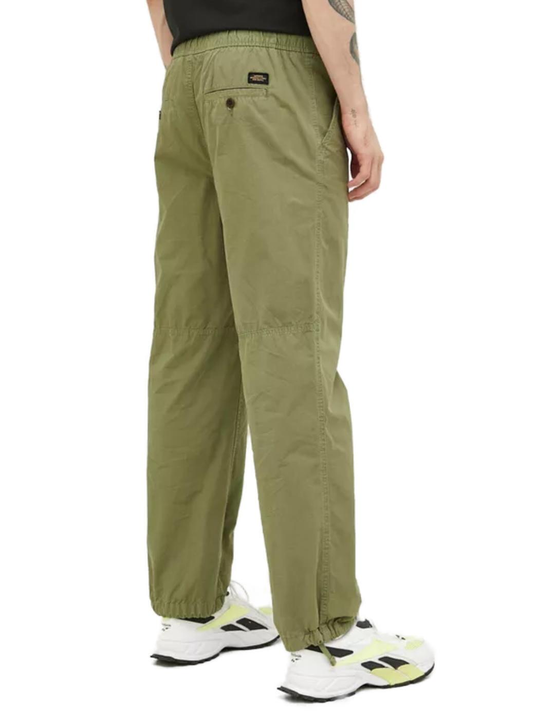 Pantalón Superdry Woven verde Regular ajustable para hombre