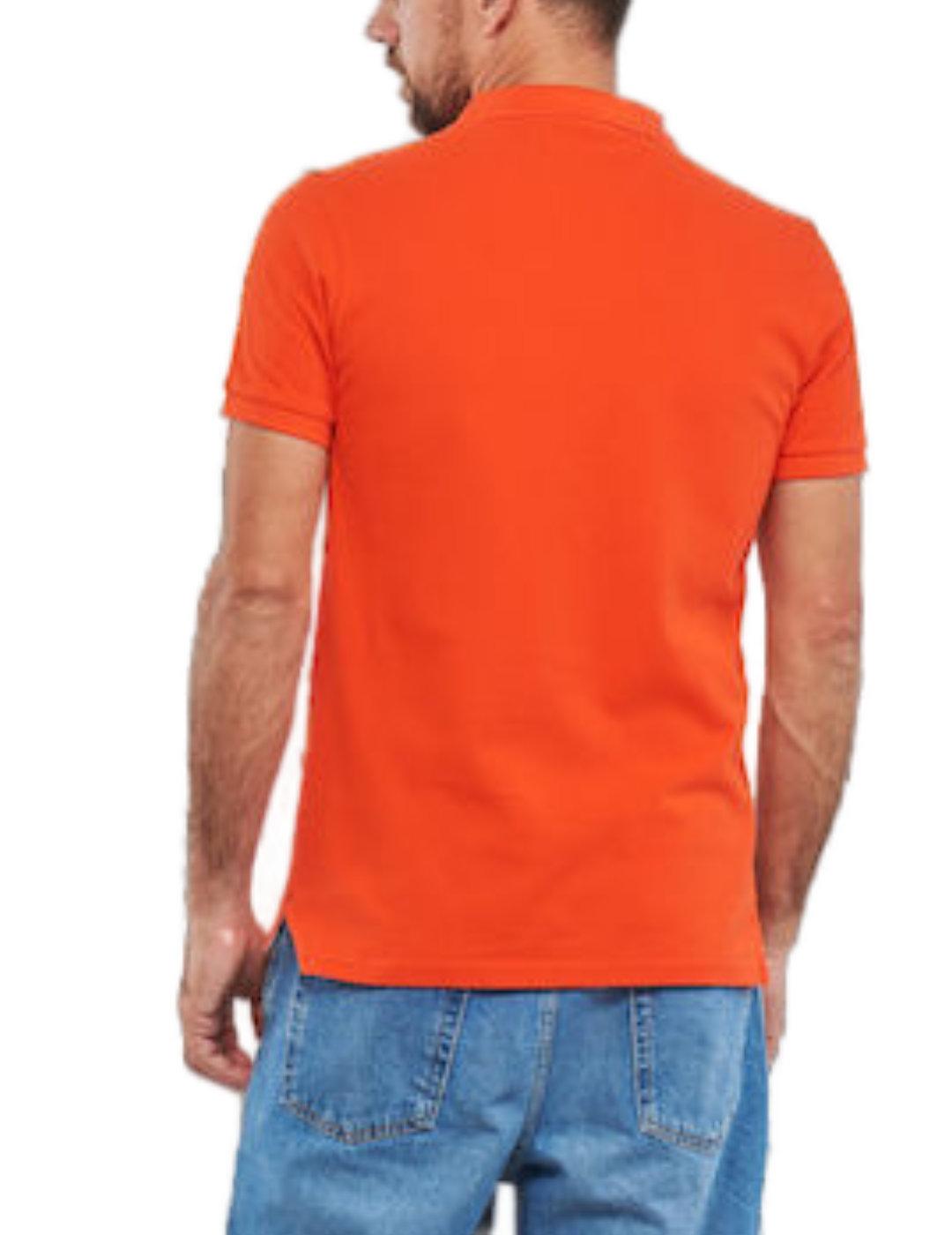 Polo Supedry Vintage naranja con logo  bordado para hombre
