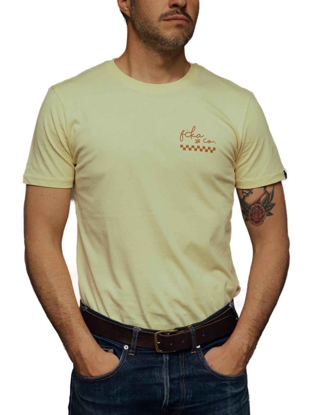 Camiseta Fika&Co Meta amarillo para hombre