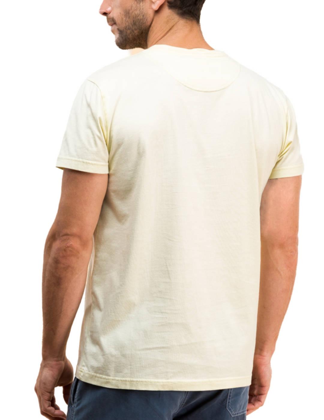 Camiseta Scotta amarillo logo centro estampado para hombre
