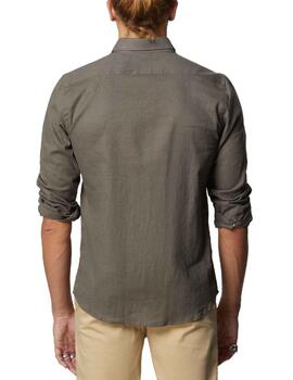 Camisa Altonadock verde oscuro manga larga para hombre