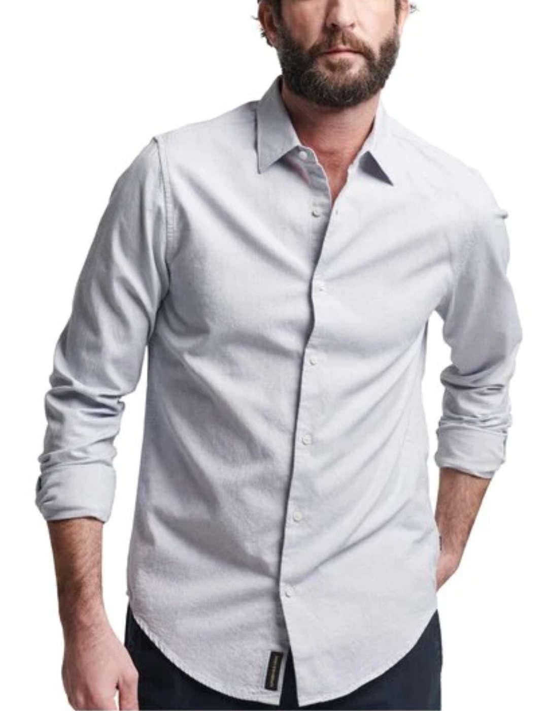 Camisa Superdry Studios gris para hombre