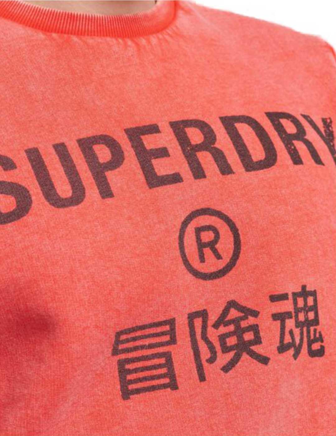 Sudadera Superdry Corp naranja sin capucha para hombre