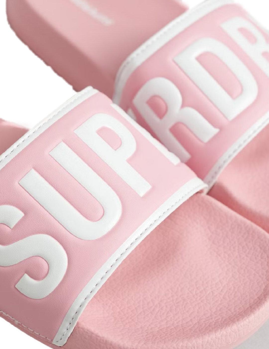 Chanclas Superdry Code rosa para mujer