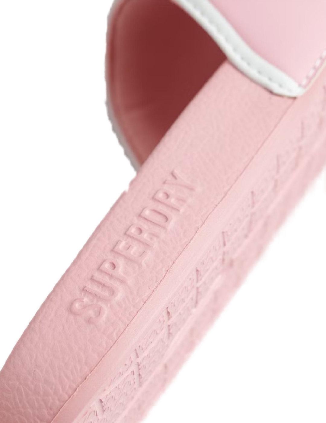 Chanclas Superdry Code rosa para mujer