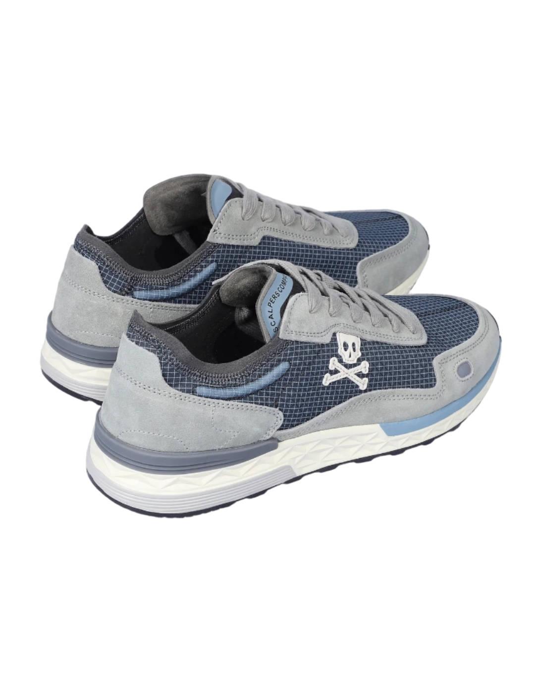 Zapatillas Scalpers Moon gris y azul para hombre