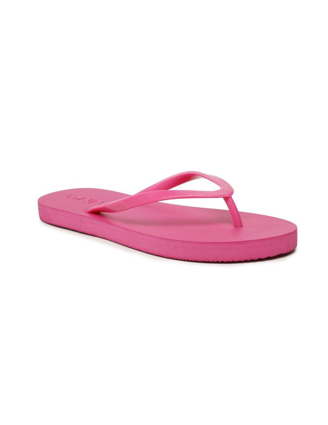 Chanclas Only Litzia de dedo rosas para mujer