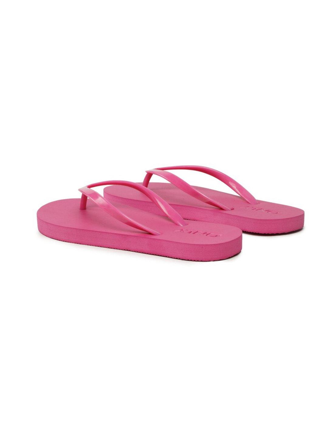 Chanclas Only Litzia de dedo rosas para mujer