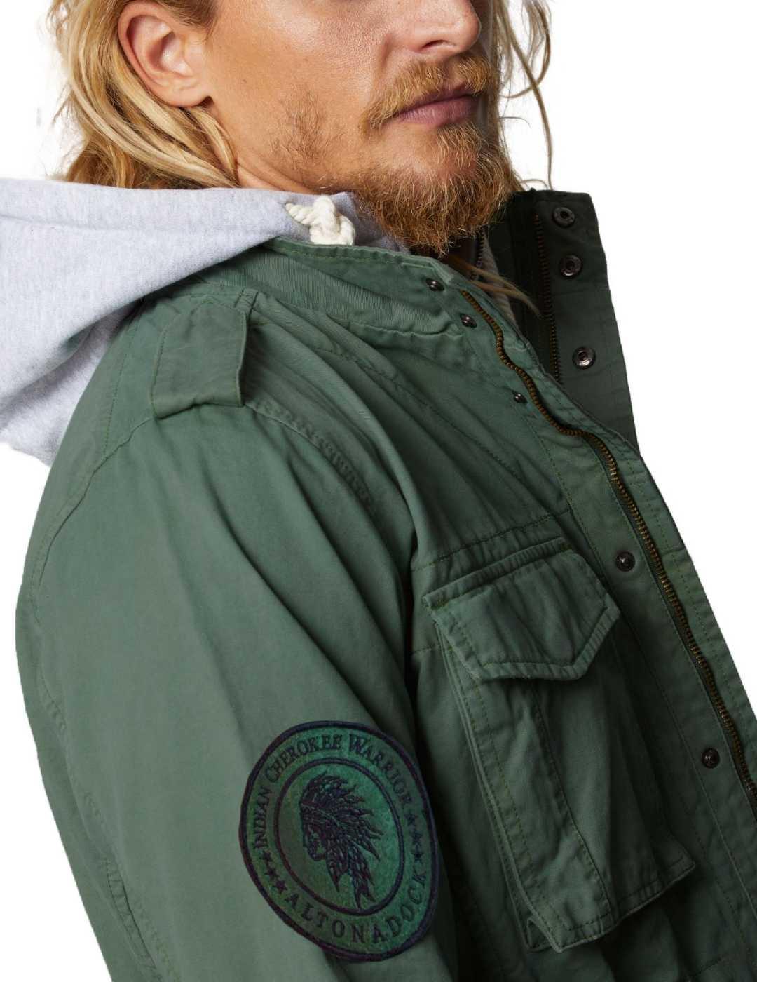 Chaqueta Altonadock verde oscura para hombre-&