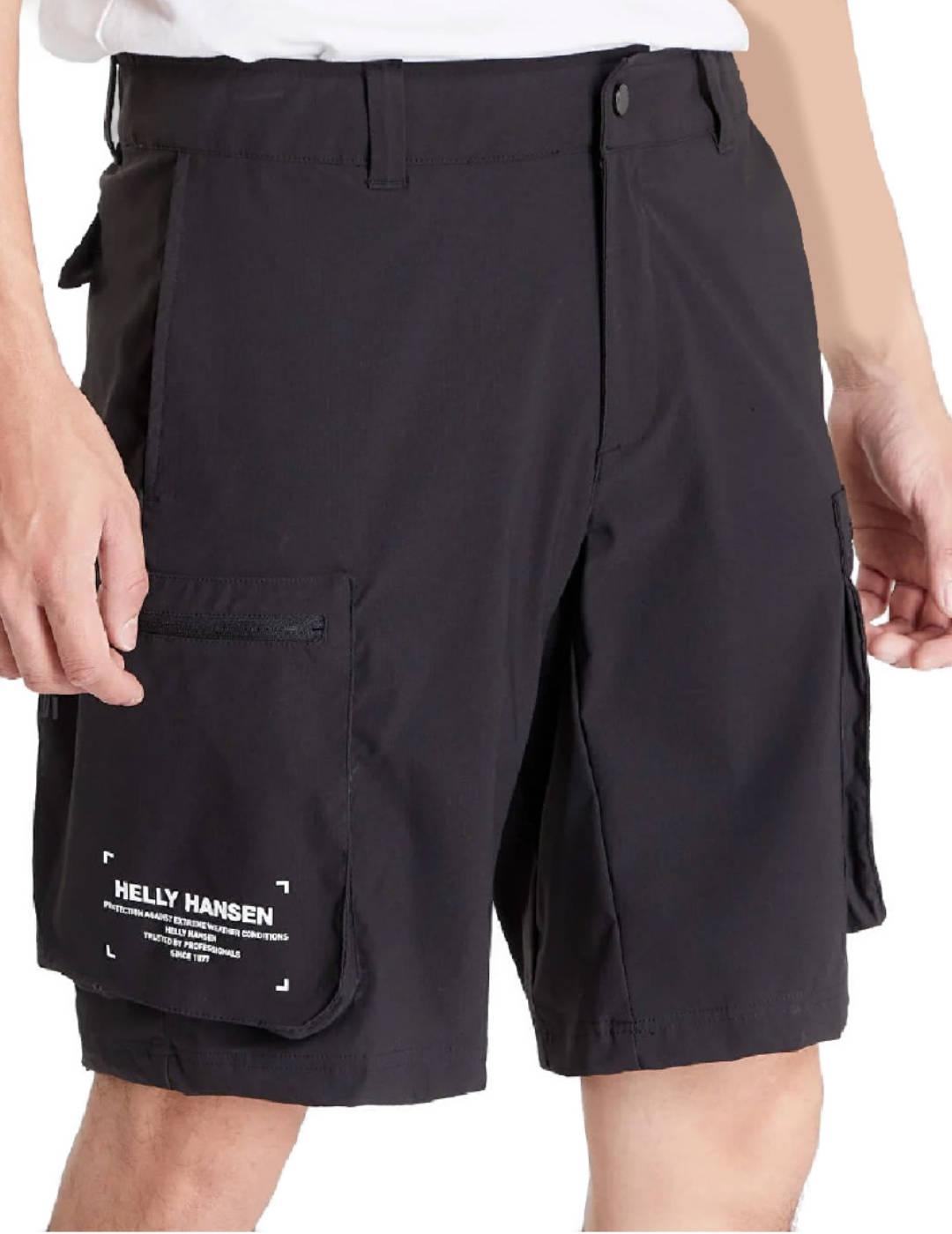 Short Helly Hansen Qd negro cargo para hombre