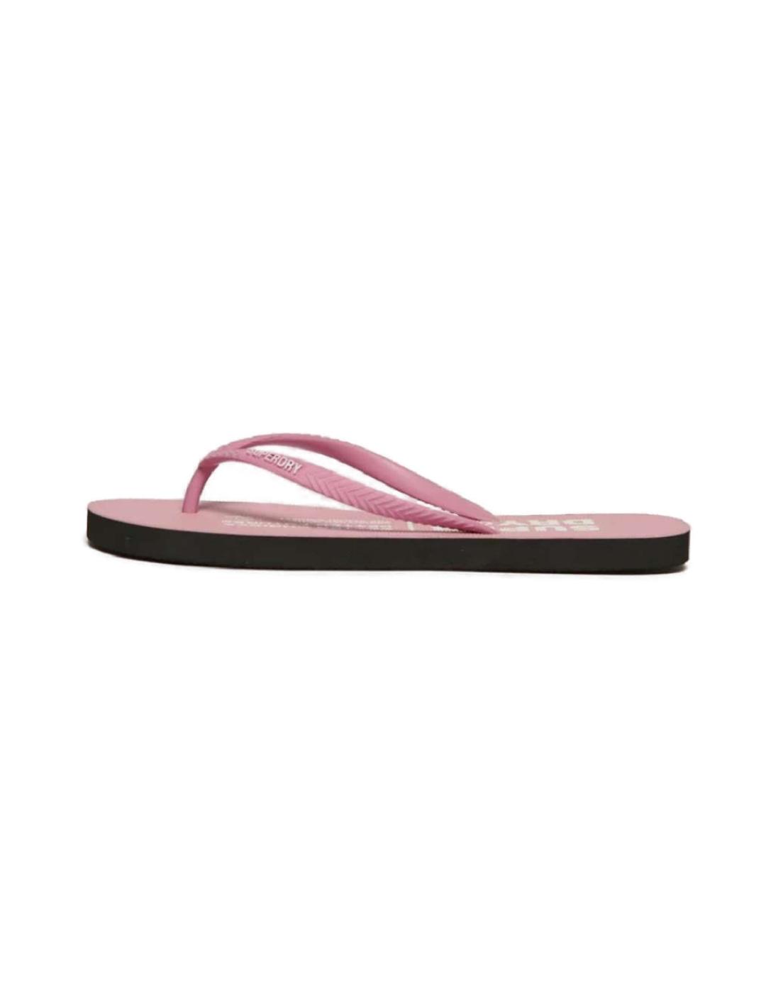 Chanclas Superdry flip flop rosas de mujer