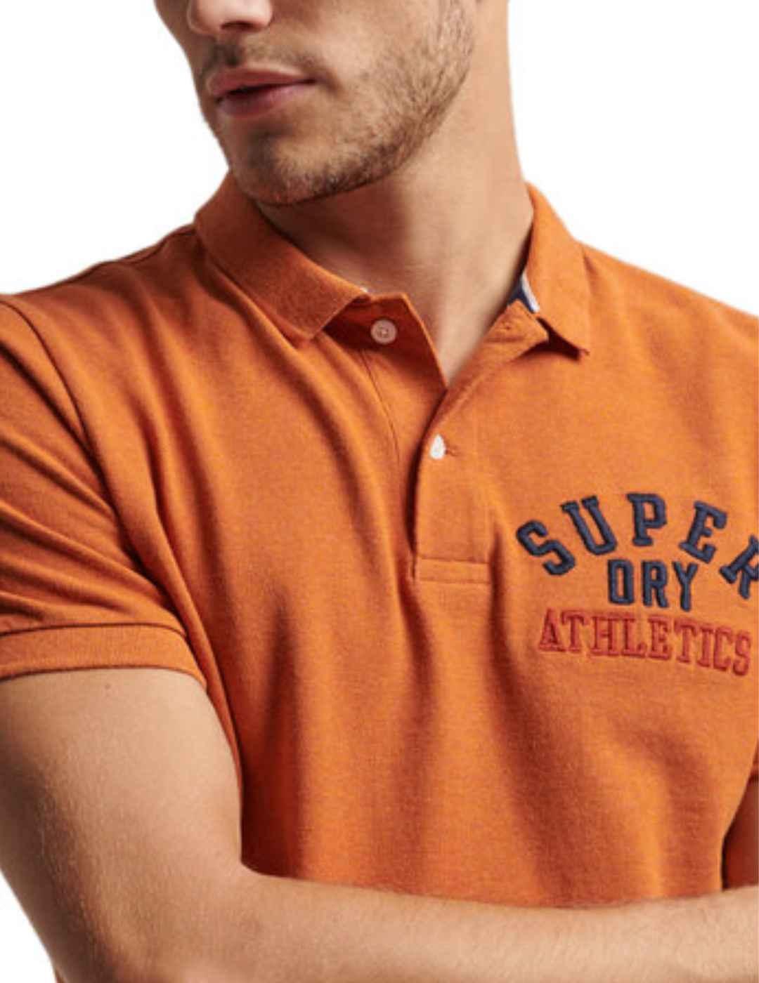 Polo Superdry Vintage naranja de hombre