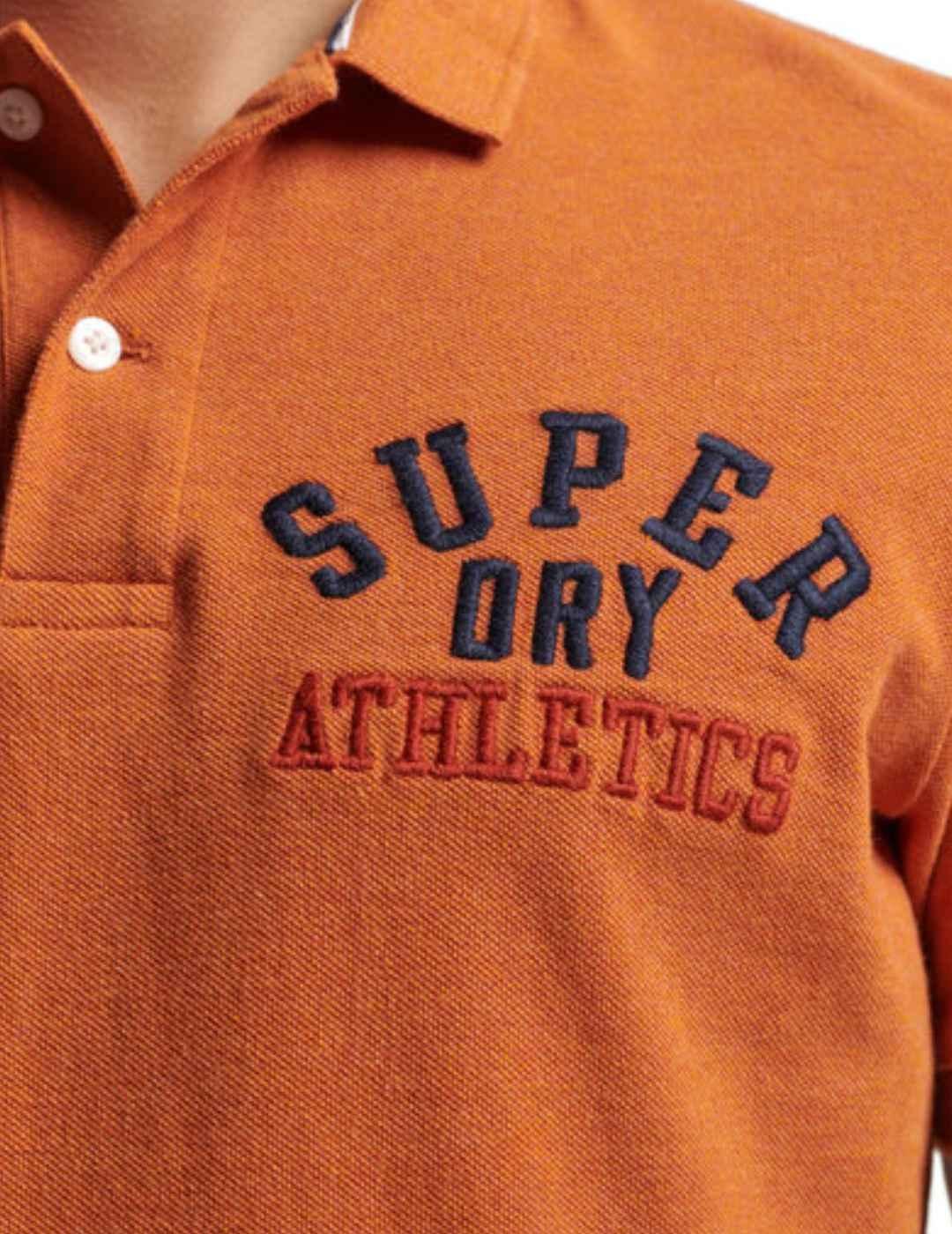 Polo Superdry Vintage naranja de hombre