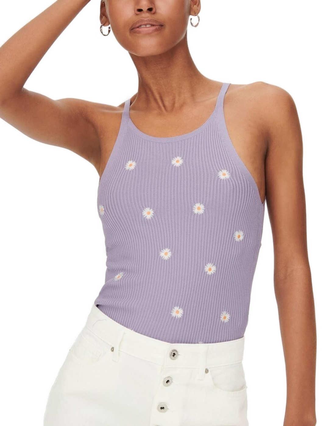 Camiseta  Only Deisy lila para mujer
