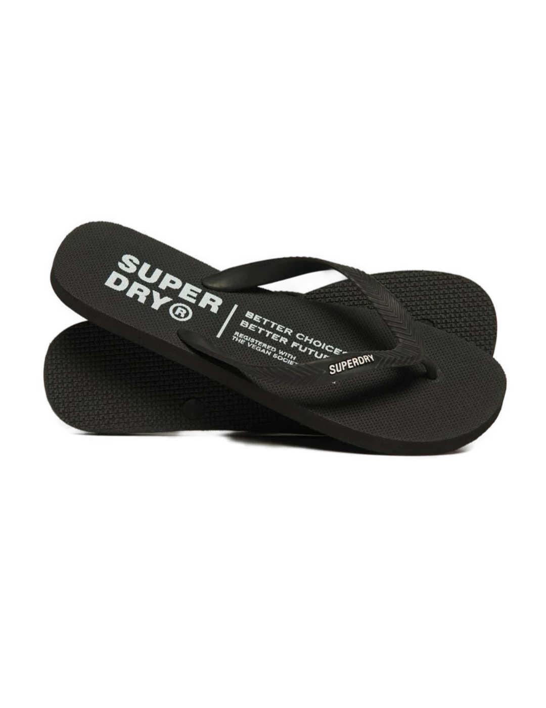 Chanclas Superdry flip flop negro de hombre