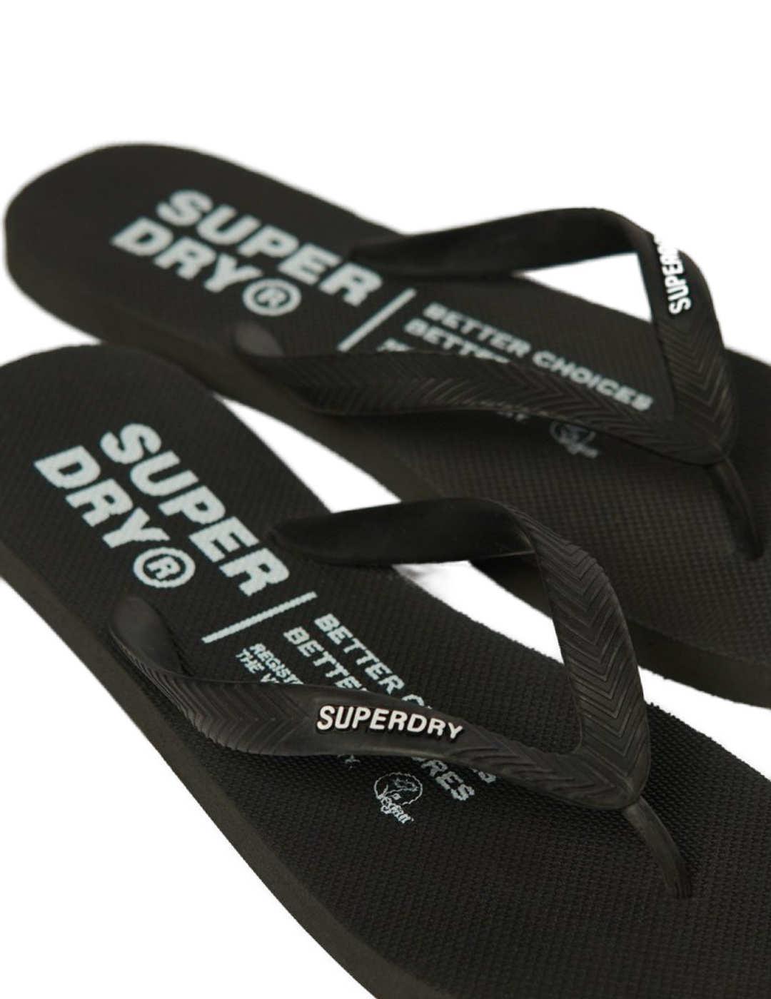 Chanclas Superdry flip flop negro de hombre