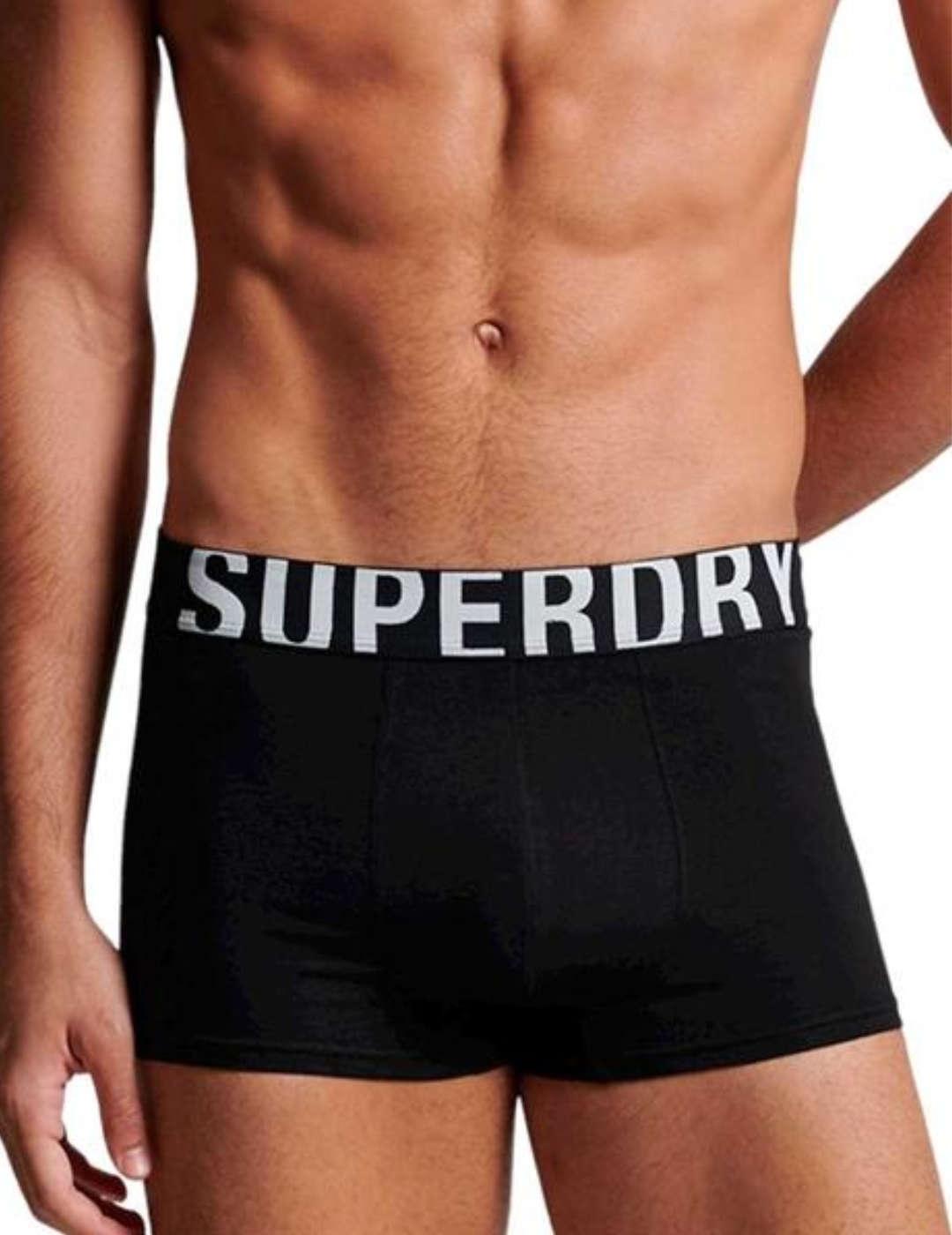 Intimo Superdry pack-2 trunk blanco&negro hombre