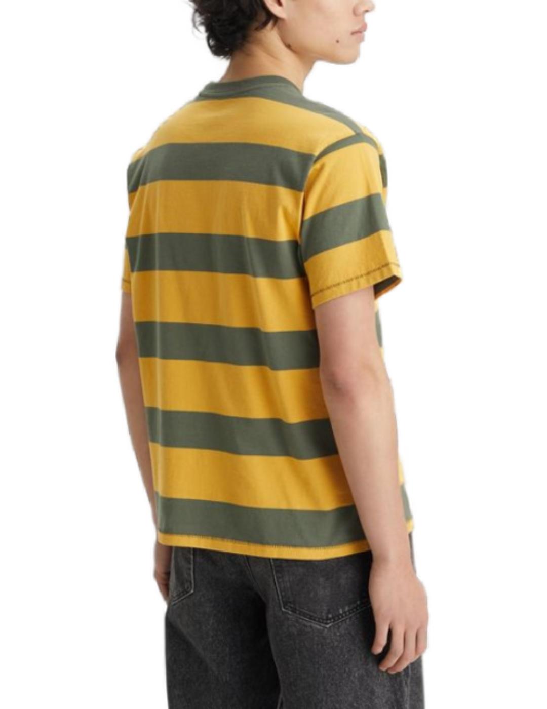 Camiseta Levi´s rayas amarillo/verde de hombre