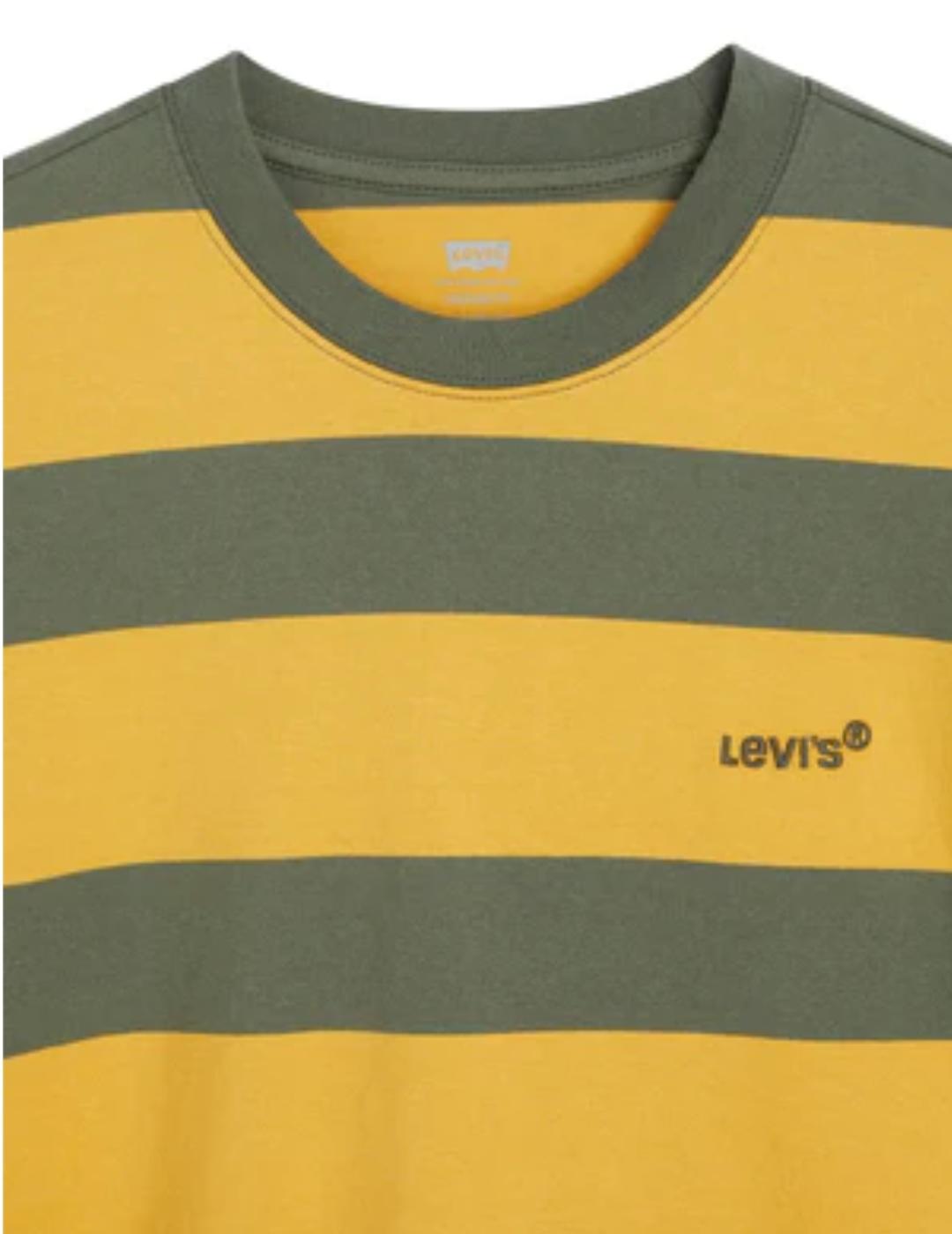 Camiseta Levi´s rayas amarillo/verde de hombre