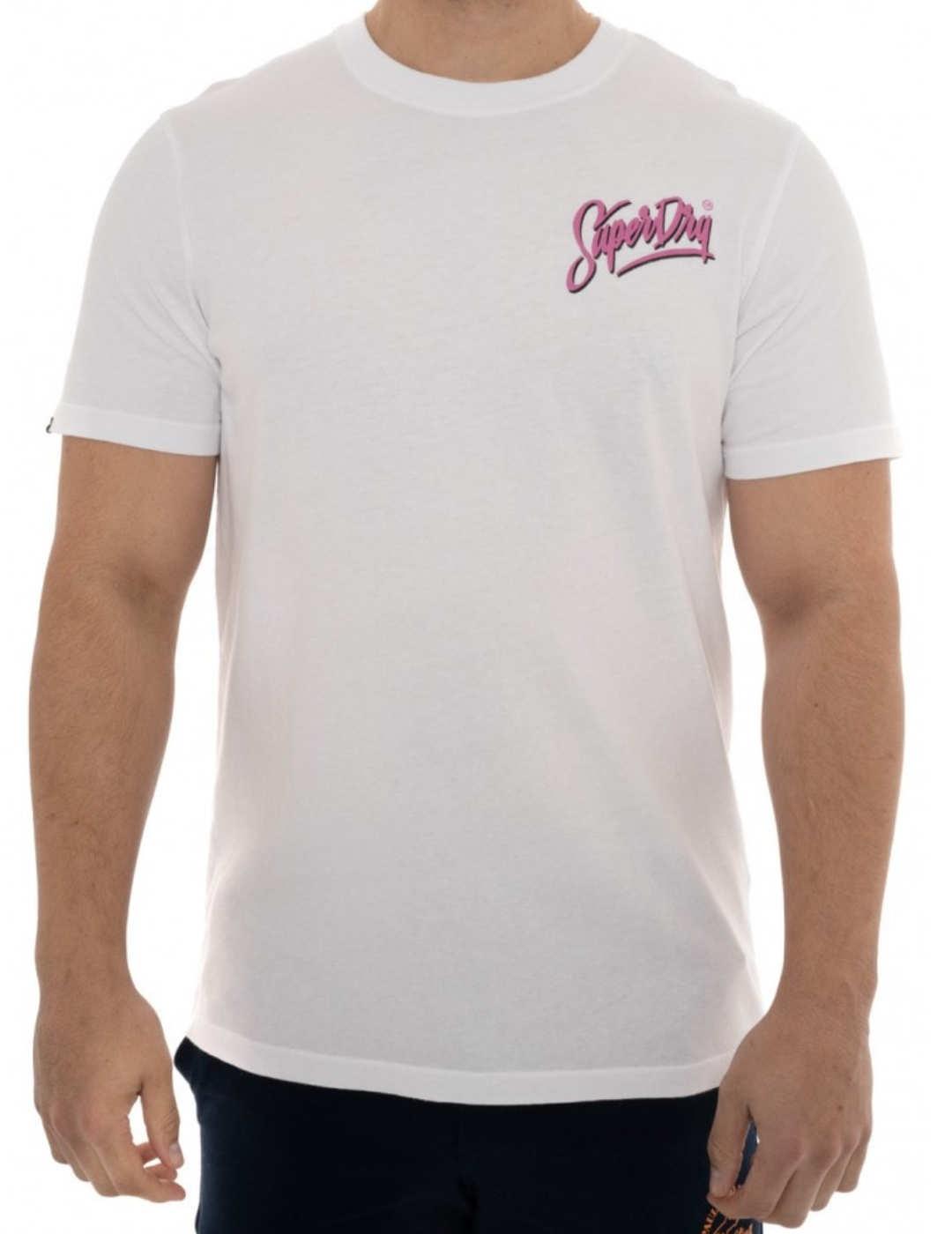 Camiseta Supedry Vintage blanco manga corta para hombre