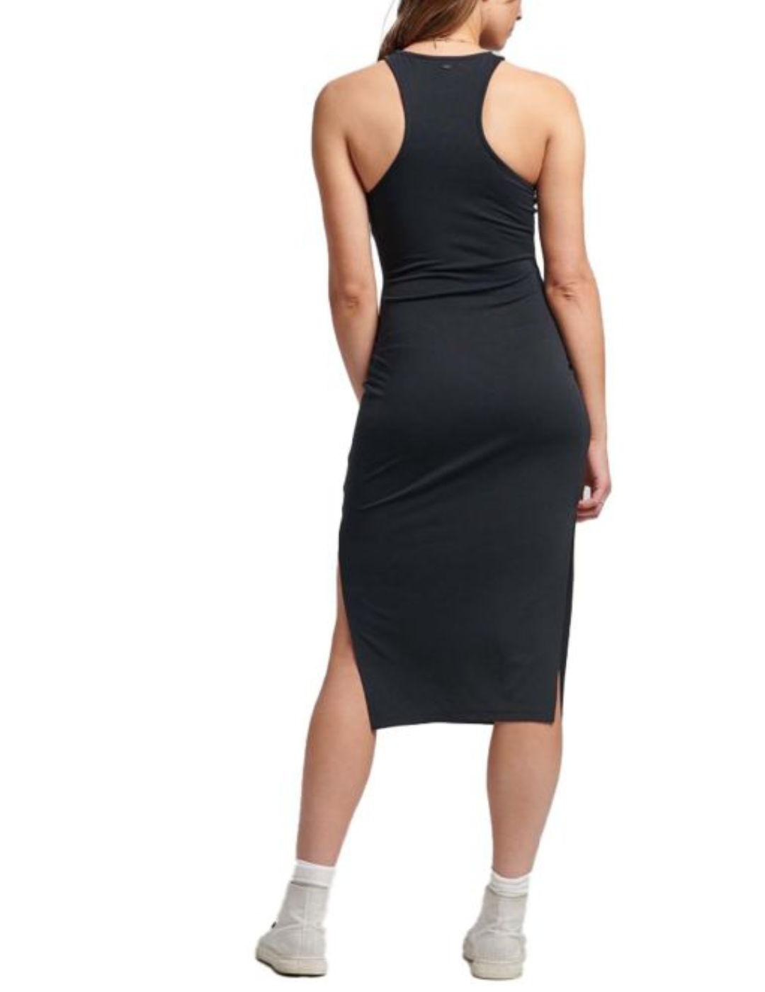 Vestido Supedry Studio negro midi ajustado para mujer