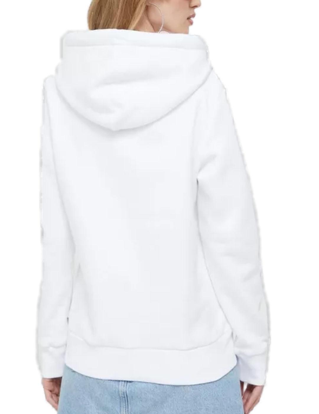 Sudadera Superdry Rainbow blanca con capucha para mujer