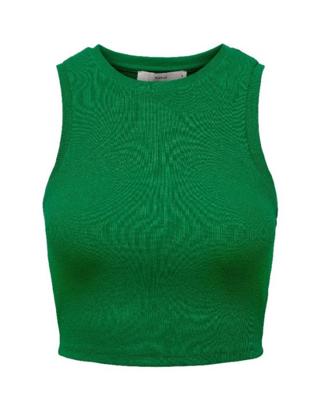 Top Only Vilma verde corto para mujer