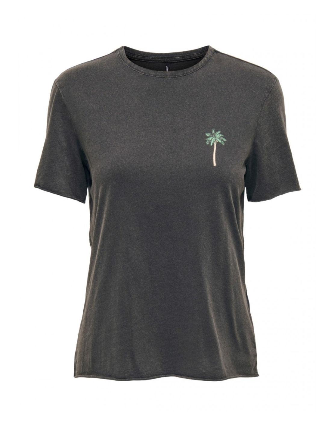Camiseta Only Lucy negro manga corta para mujer