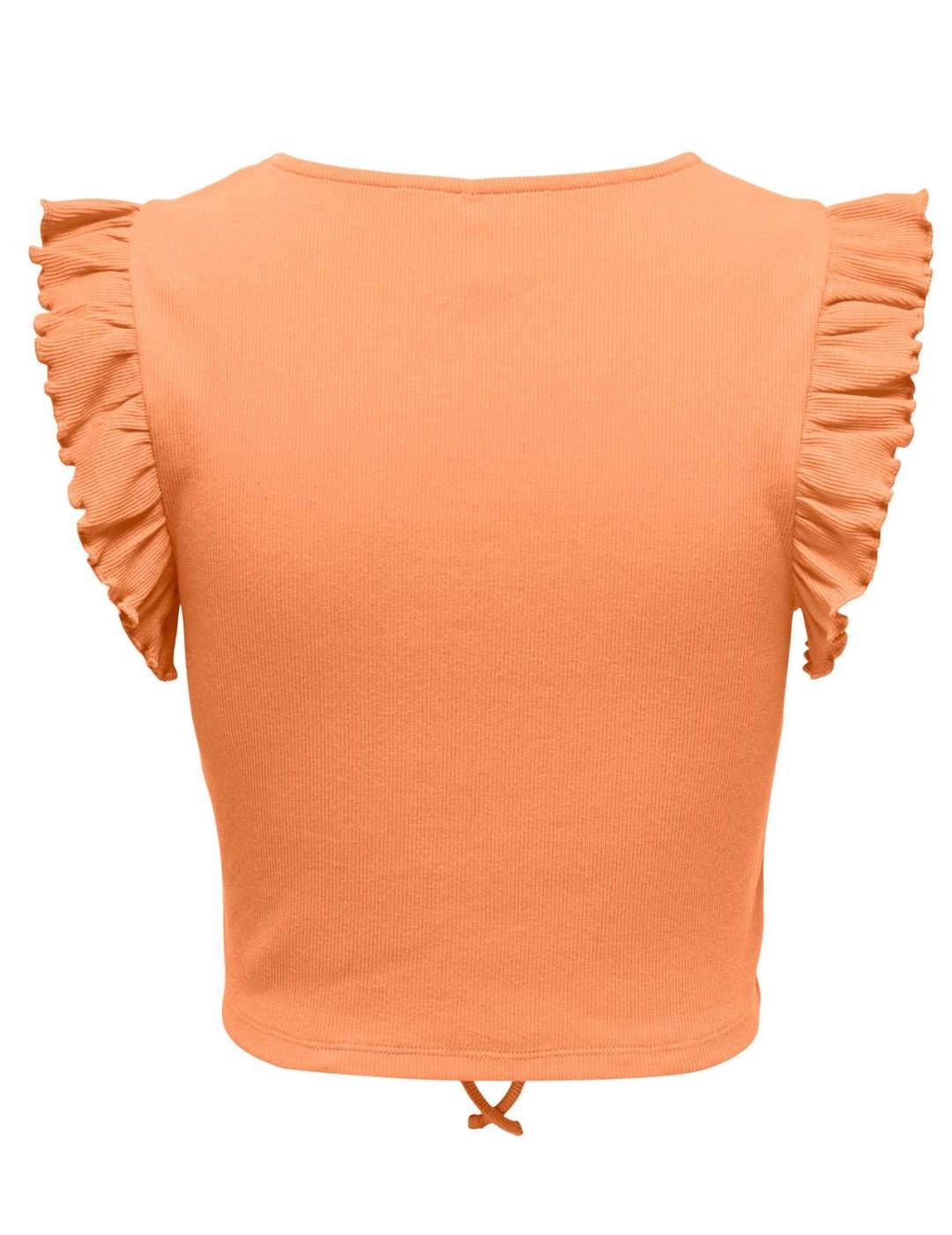 Top Only Laila naranja ajustado para mujer