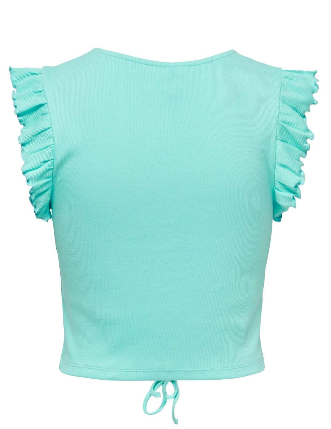 Top Only Laila turquesa ajustado para mujer