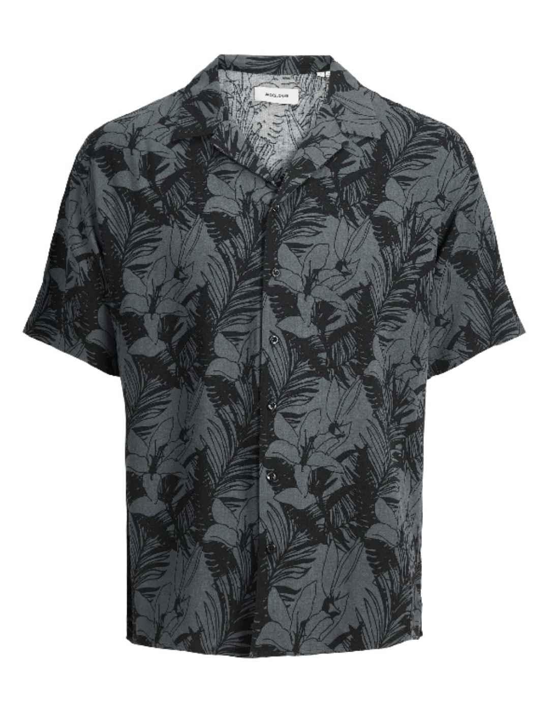 Camisa Jack&Jones Win gris oscuro manga corta para hombre