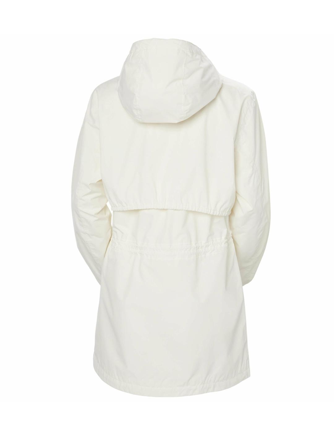 Chubasquero Helly Hansen Essence blanco con capucha de mujer