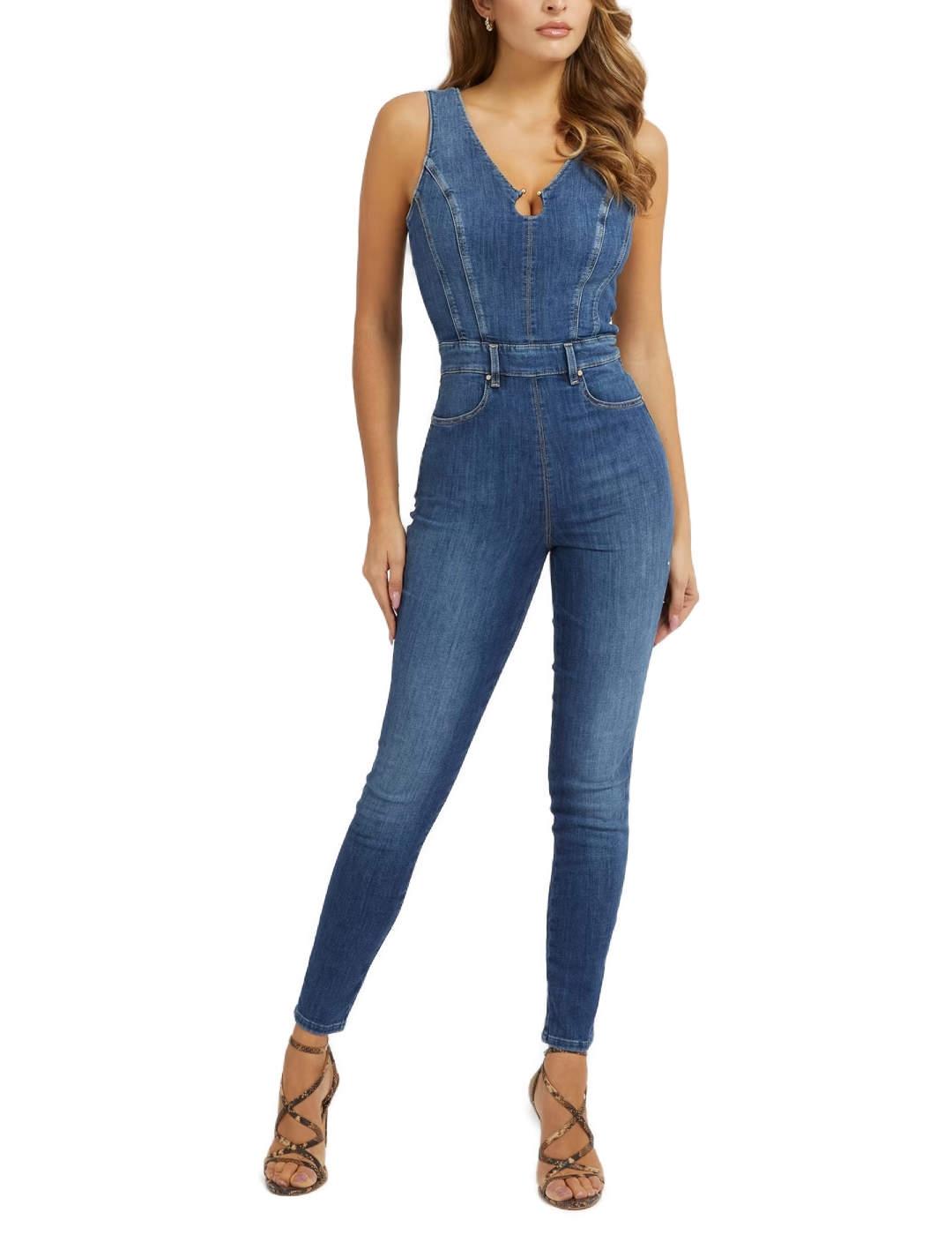 Mono Guess Ester vaquero azul ajustado para mujer