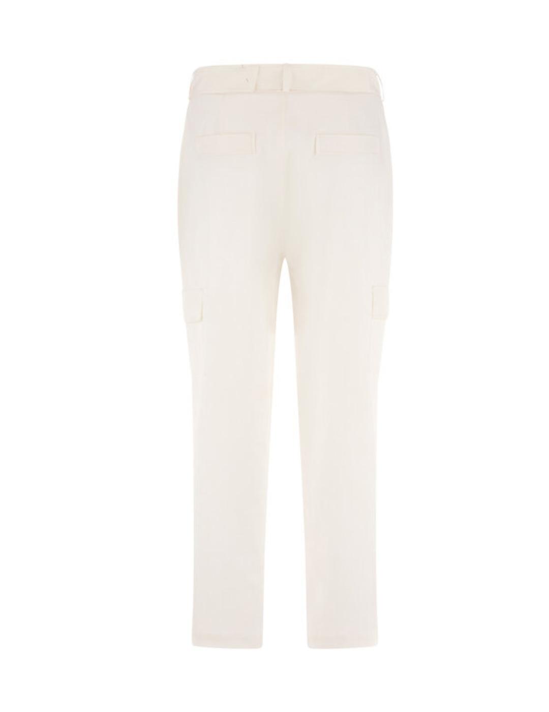 Pantalon Guess Vanessa blanco cargo para mujer