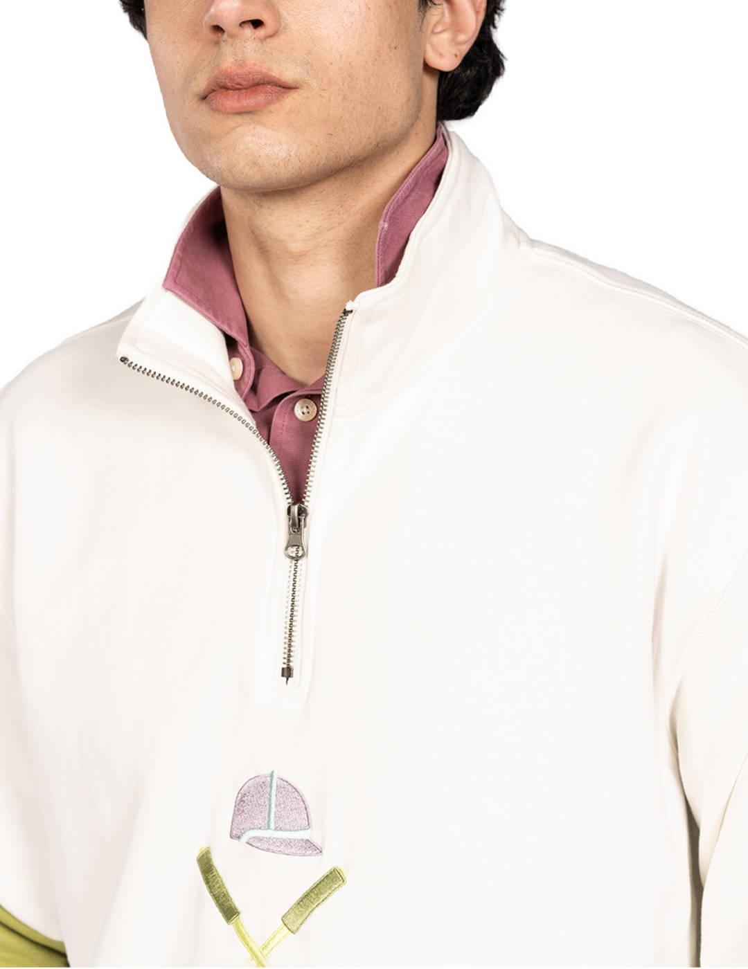 Sudadera Harper Vespucci blanca logotipo para hombre