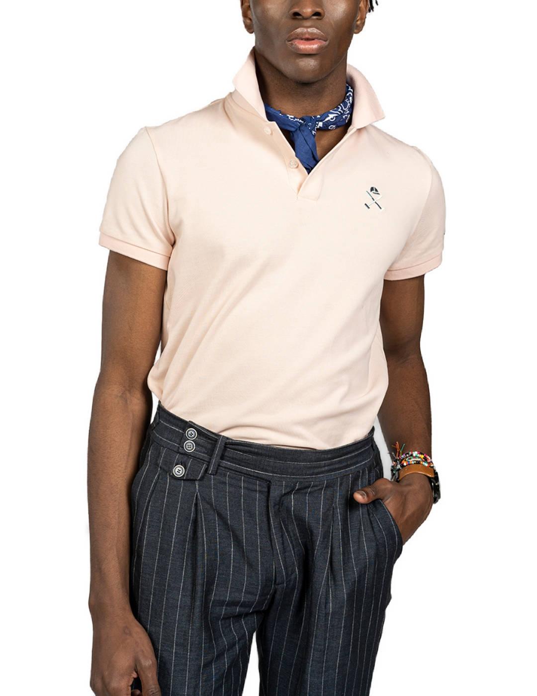 Polo Harper Yatch Club rosa manga corta para hombre