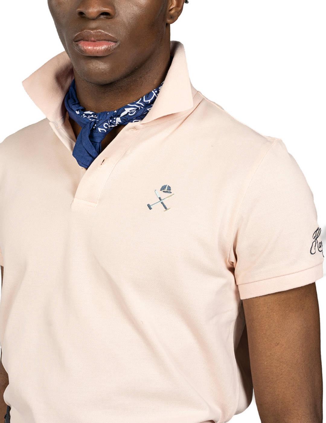 Polo Harper Yatch Club rosa manga corta para hombre