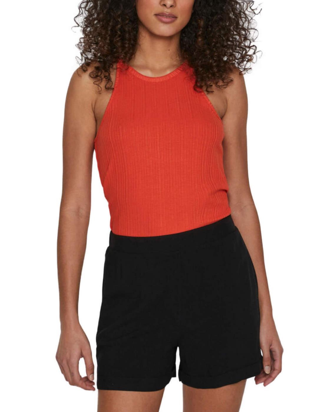 Top Vila Thalia rojo de tirantes para mujer