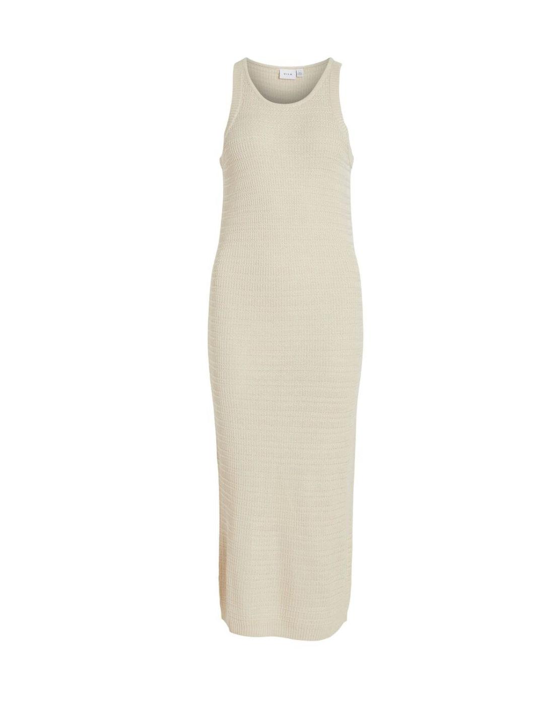 Vestido Vila Margot crudo troquelado para mujer