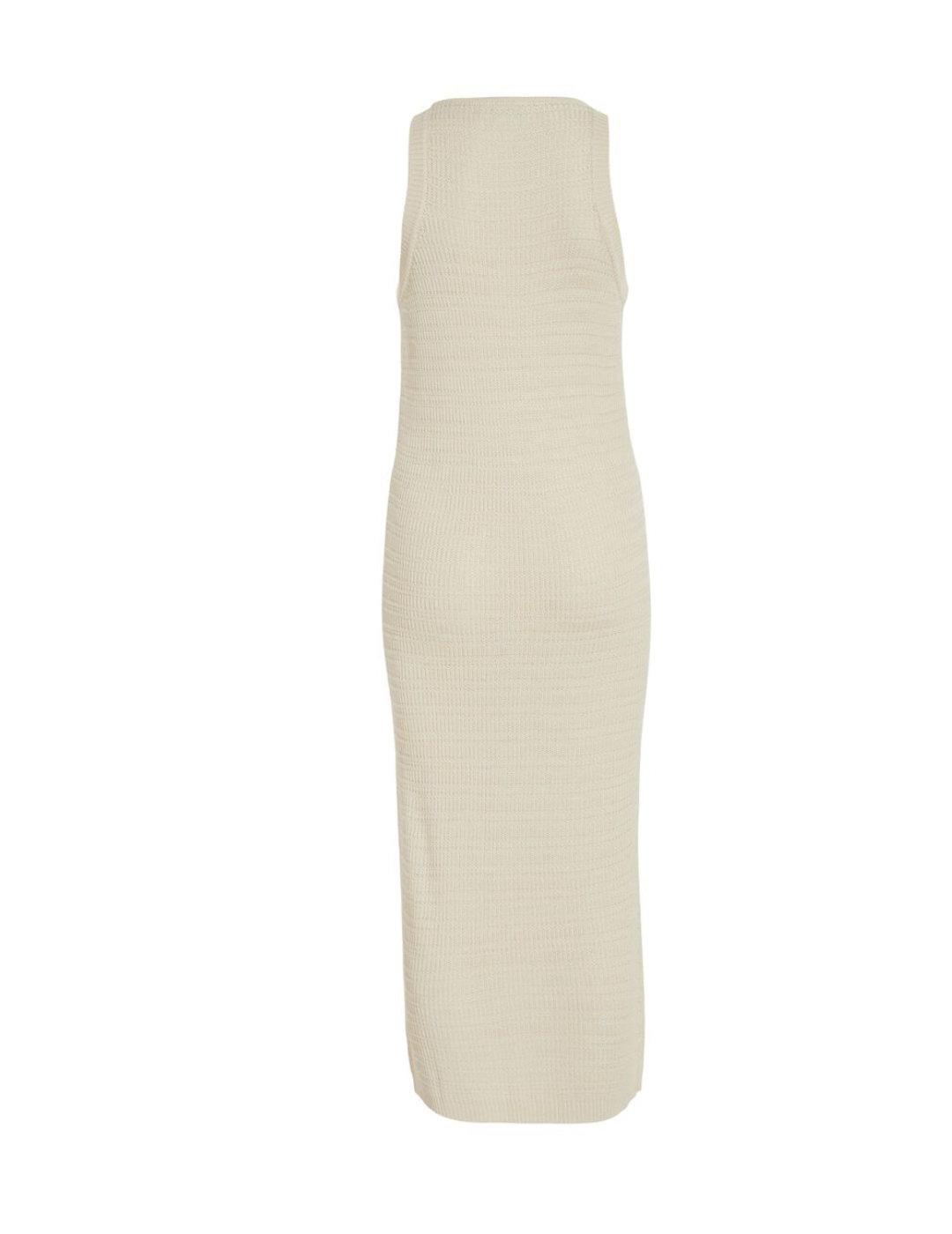 Vestido Vila Margot crudo troquelado para mujer